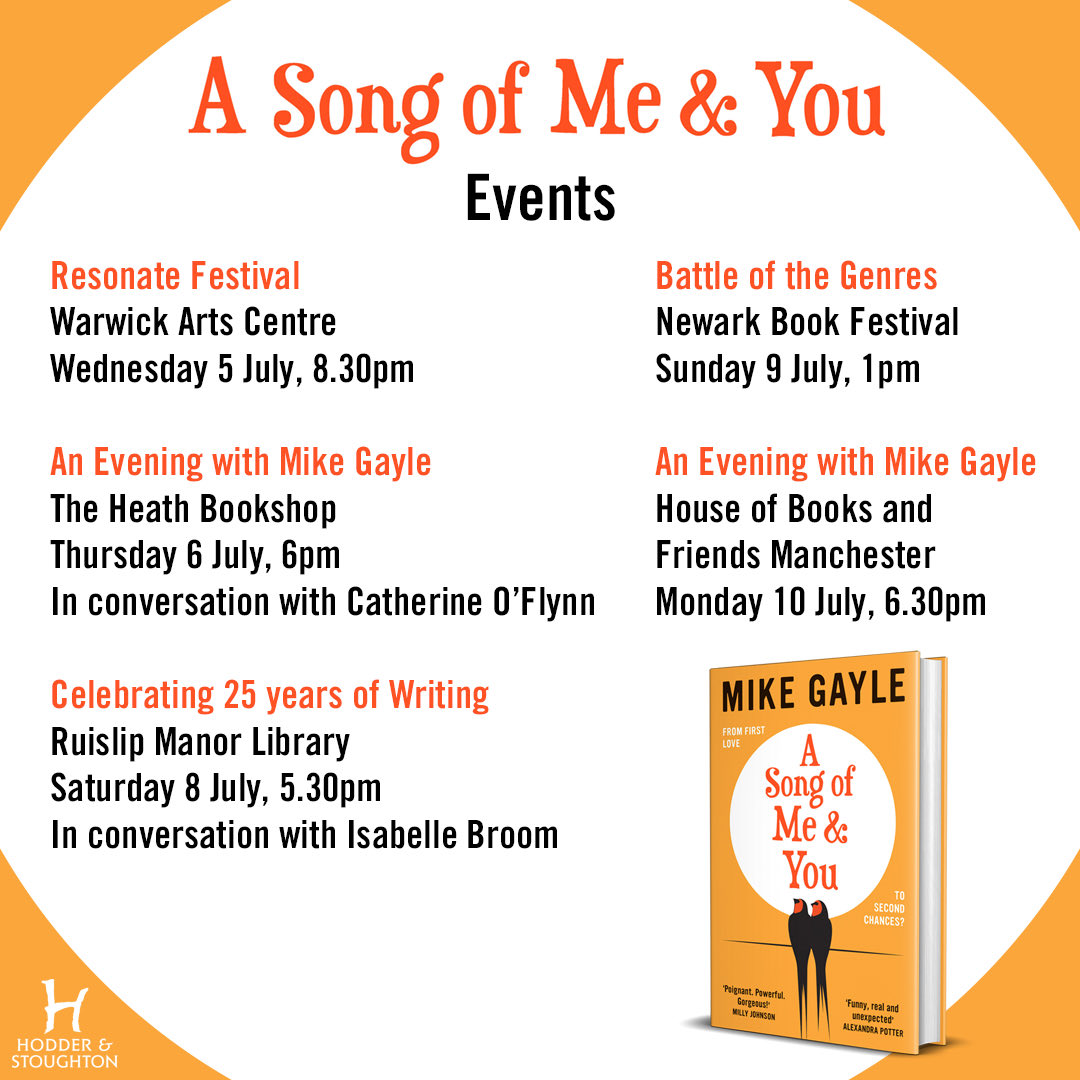 People of twitter! Come and join me IRL! Links in bio! #mikegayle #ASongOfMeAndYou #bookstagram #summerreading #booksbooksbooks #booktour #birmingham #london #coventry #newark #manchester