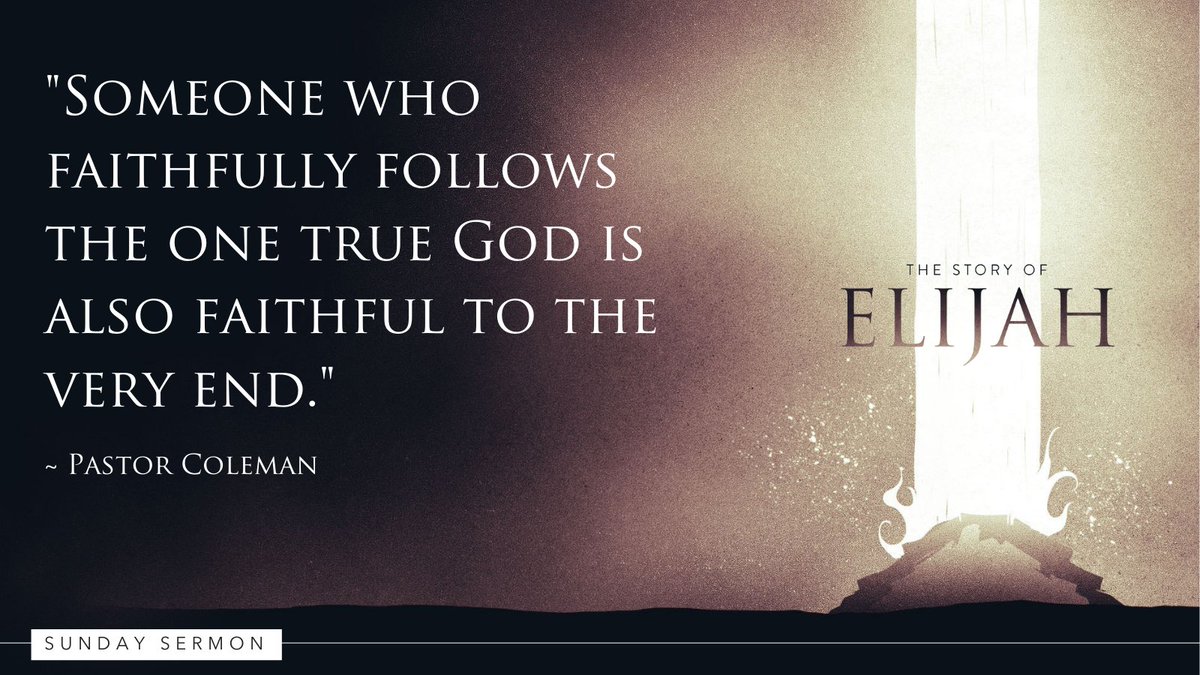 Pastor Coleman wrapped up the series on the life and ministry of Elijah with a look at how the calling to follow the one true God includes a calling to follow Him to the very end.

If you missed any of the messages from this series, you can replay them at nehbc.com/sermons.