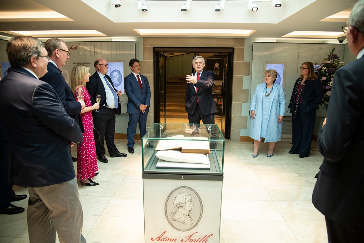 DrAdam_Dixon's tweet photo. @HeatherMcG_hwud, @ProfRAWilliams and I had the pleasure of welcoming @GordonBrown to @AdamSmithHouse recently, where he reminded us of the breadth of Adam Smith's thinking and importantly his articulation of sympathy. In today's world we can use some more of that. https://t.co/OAdNuMYlOB