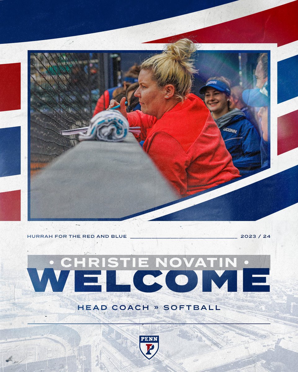 We're excited to announce Christie Novatin as our next head coach! 

Welcome to University City, <a href="/ChristieNovatin/">Coach Novie</a>!  

📰bit.ly/3CEtSL9 

#FightOnPenn🔴🔵🥎