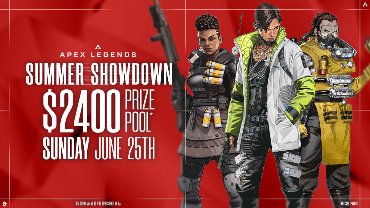 Legends, it’s time to get grinding.

This Sunday, we kick off our <a href="/PlayApex/">Apex Legends</a> Summer Showdown LAN!

Drop in for your chance to compete for $2,400 and end the season with a W.

There’s still time to secure your spot - register NOW!
🔗 bit.ly/3J9Dn8y