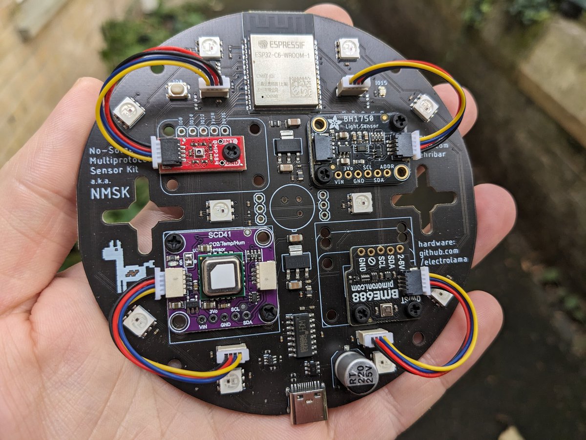 Soldering? So passé!

<a href="/electrolama/">Electrolama / @electrolama@mastodon.online</a> No-Solder Multiprotocol Sensor Kit with the new <a href="/EspressifSystem/">John Lee</a> ESP32-C6.

Will go up on lab.electrolama.com at some point.