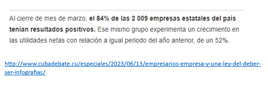 pmmonreal's tweet photo. 1/6 ¿Quién gana y quién pierde con la inflación en Cuba? Pregunta importante sobre la que una reciente nota de prensa oficial ofrece evidencia interesante: gana la empresa y el presupuesto estatal y pierde el trabajador estatal. Una conclusión predecible confirmada por el dato https://t.co/R7RGi4vZNl