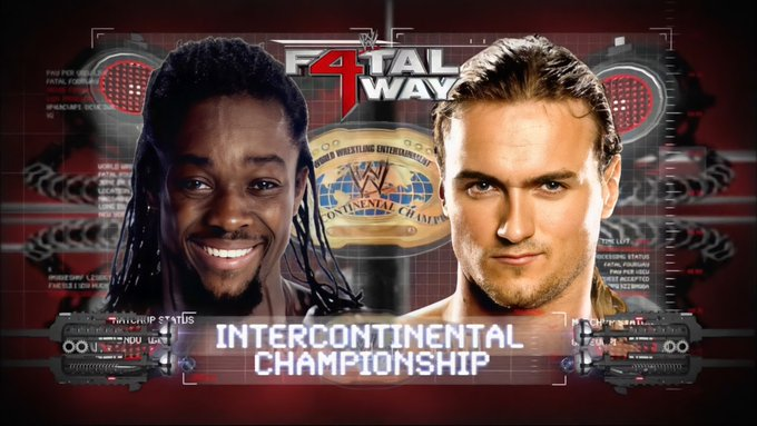 6/20/2010

Kofi Kingston defeated Drew McIntyre to retain the Intercontinental Championship at Fatal 4-Way from the Nassau Coliseum in Uniondale, New York.

#WWE #Fatal4Way #KofiKingston #DrewMcIntyre #IntercontinentalChampionship