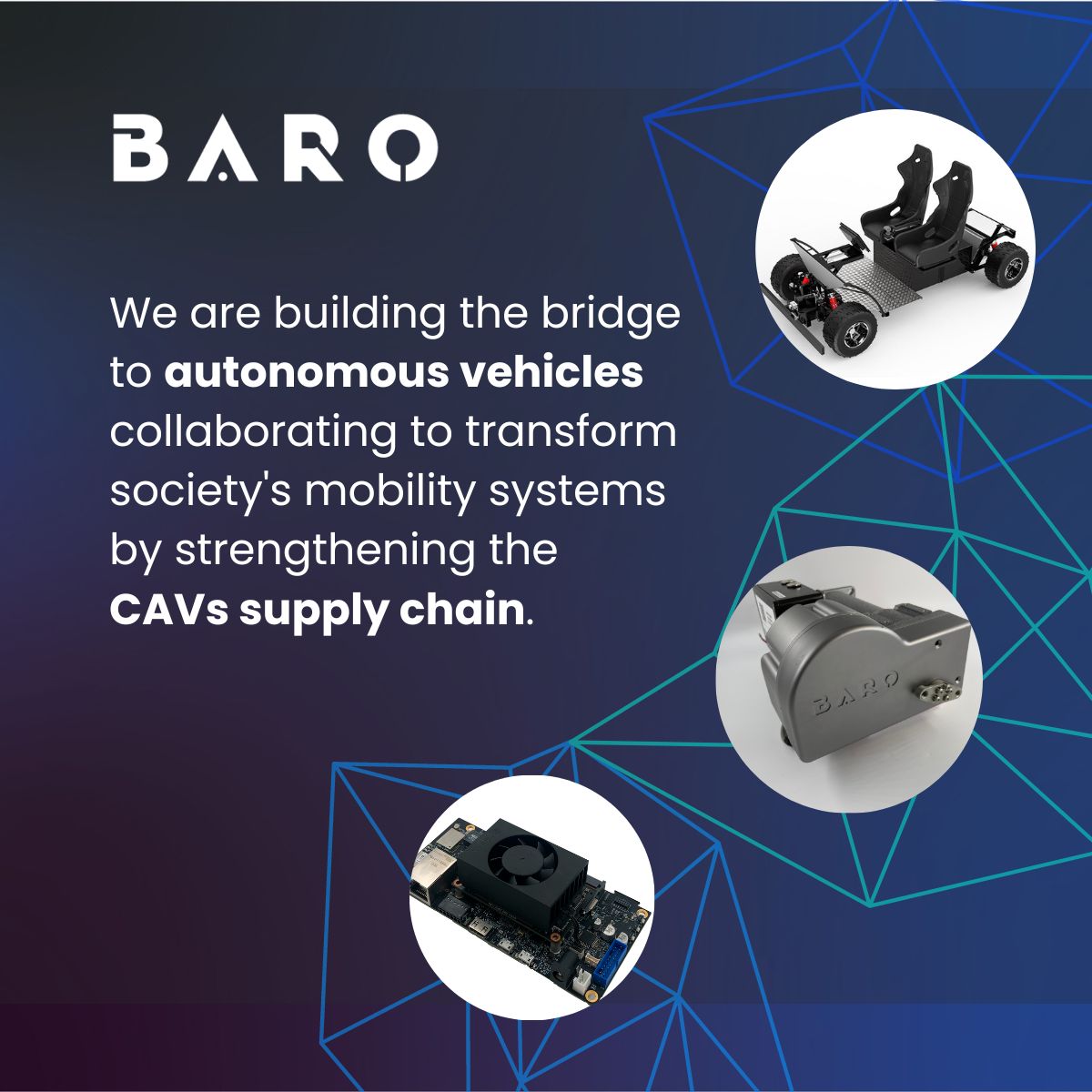 BaroVehicles's tweet photo. Imagine a world with zero road accidents and zero emissions.  We're on a mission to make it a reality. Join us at MOVE 2023 and discover our advanced engineering solutions for connected and autonomous vehicles. See you at stand S360! #ZeroAccidents #SustainableMobility #MOVE2023 https://t.co/fIX8Xku3rQ