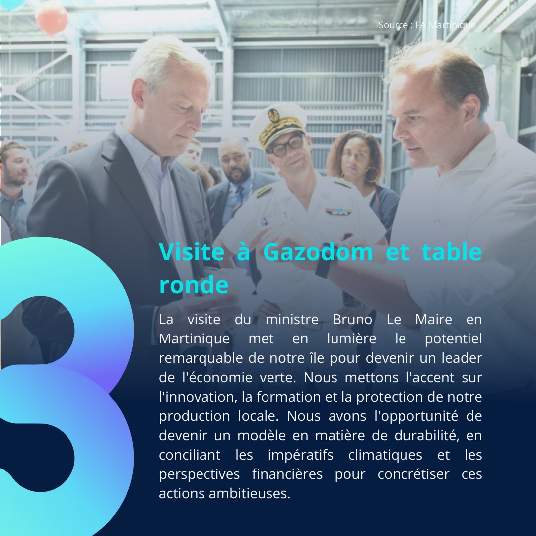 🧑‍💼Thread : Visite du ministre Bruno Le Maire en #Martinique. Découvrez les points clés de cette visite marquante ! 👇
