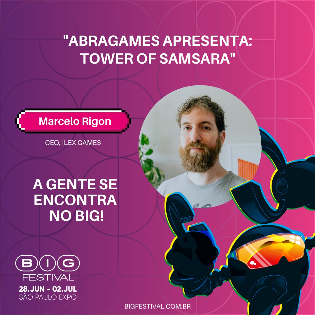 ilexgames's tweet photo. Estaremos no BIG Festival apresentando o @TowerOfSamsara

É no dia 29/06, das 15:15 às 15:40, no palco The Enemy. Esperamos vocês lá!

#BIGFestival #TowerofSamsara #ToS https://t.co/8S4D9uCjBh