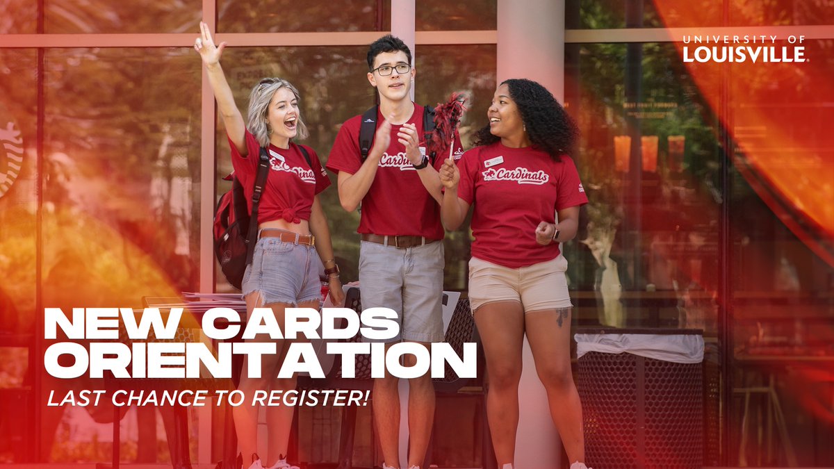 #FutureCards: Now is your final chance to register for New Cards Orientation! ⏱️ ⏳ 

There are spaces left, but spots are filling quickly, so we encourage you to sign up ASAP‼️

Just log in to your New Cards Gateway to register today: uofl.me/gateway 💻