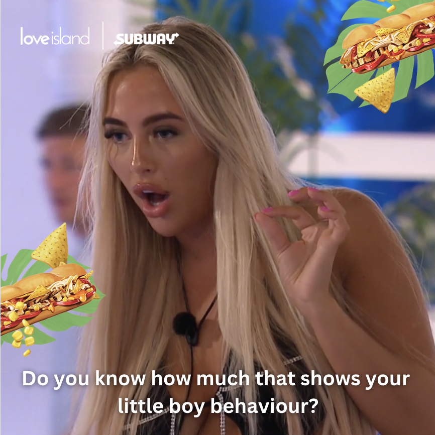 @LoveIsland My pals when I order a Kids' Pak™ for the fruit shoot and the fruit yoyo 👶 #SubwaySeries #LoveIsland