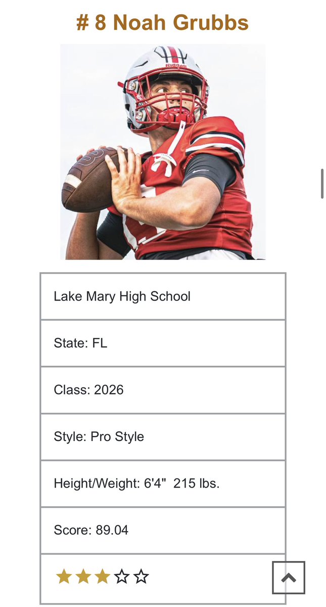Blessed to be ranked the #1 QB in Florida and #8 in the Country in the 2026 class; @QBHitList 🎯 @baylintrujillo #BTruQBTraining