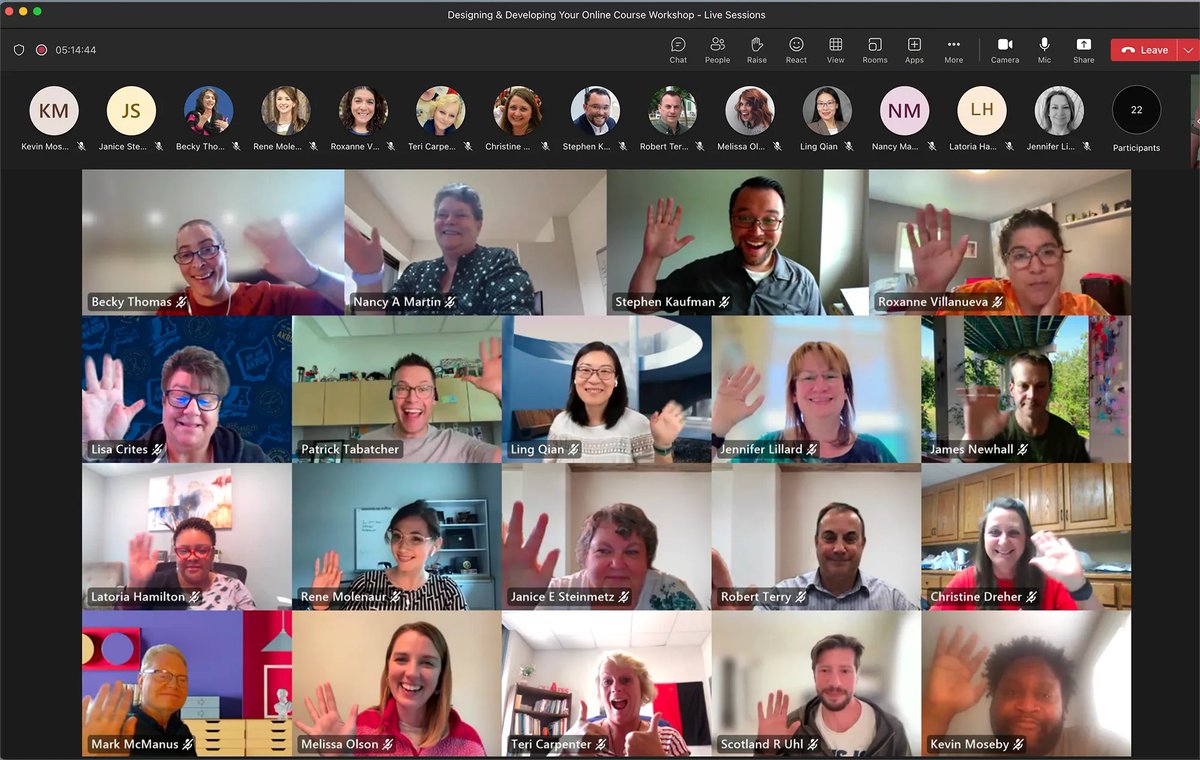 We're over halfway through our summer workshop "Designing &amp; Developing Your Online Course"! These faculty are doing important work on their courses for this fall and beyond! #OnlineTeaching #GoZips #UAkronOnline