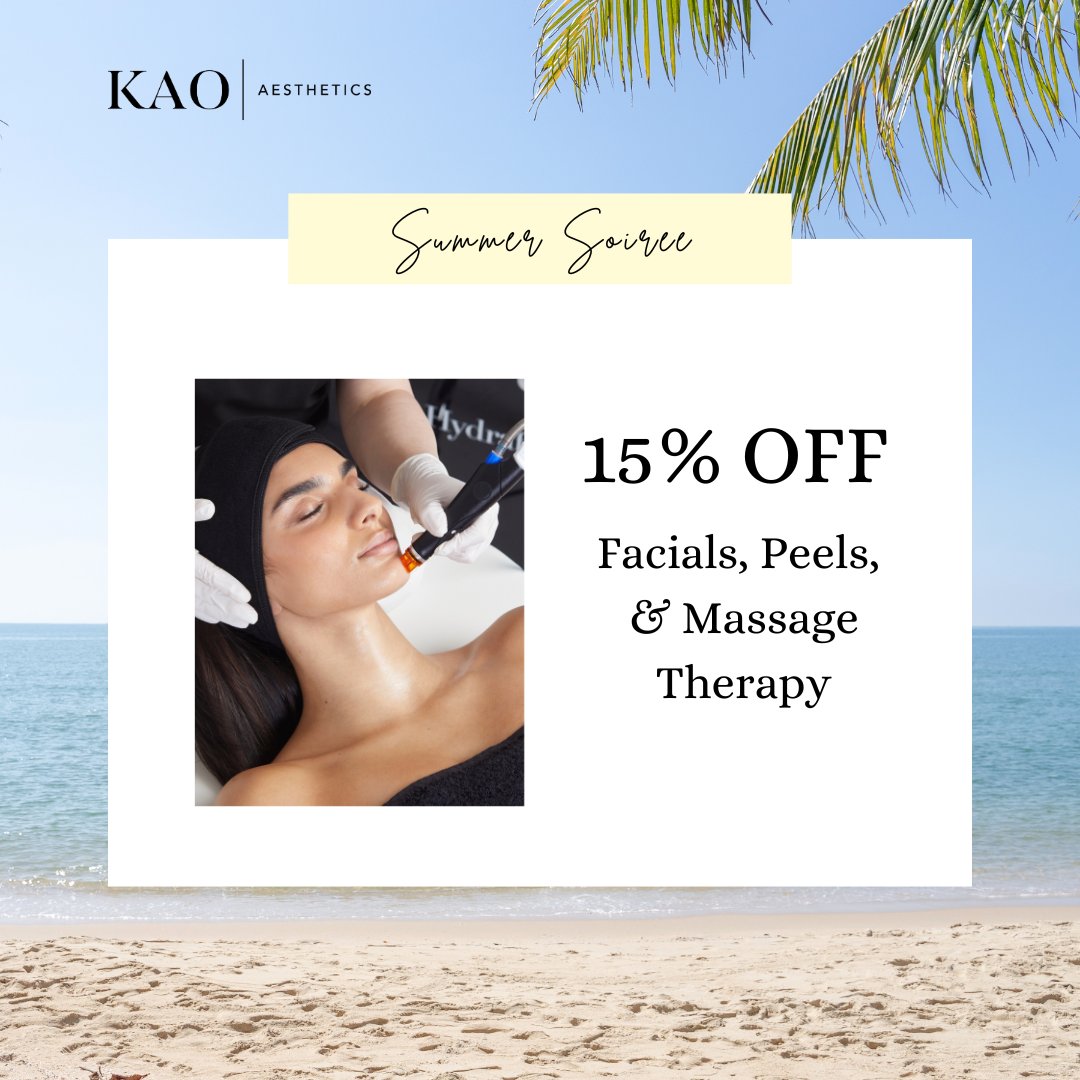 KAOAesthetics's tweet photo. @JuliaFaria 💫 15% Off Facials, Peels, and Massage Therapy https://t.co/ZiaECeVEmV