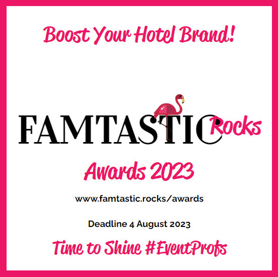 Timed to get your entry in for the #FamtasticRocks #Awards #EventProfs
It's free to enter & takes only a couple of minutes so flock on over to famtastic.rocks/awards
#TimetoShine #EventProfs #Brand #Hotel