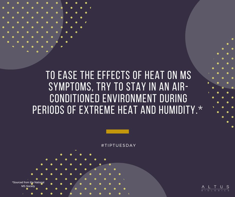 The heat may temporarily worsen MS symptoms. #TipTuesday
