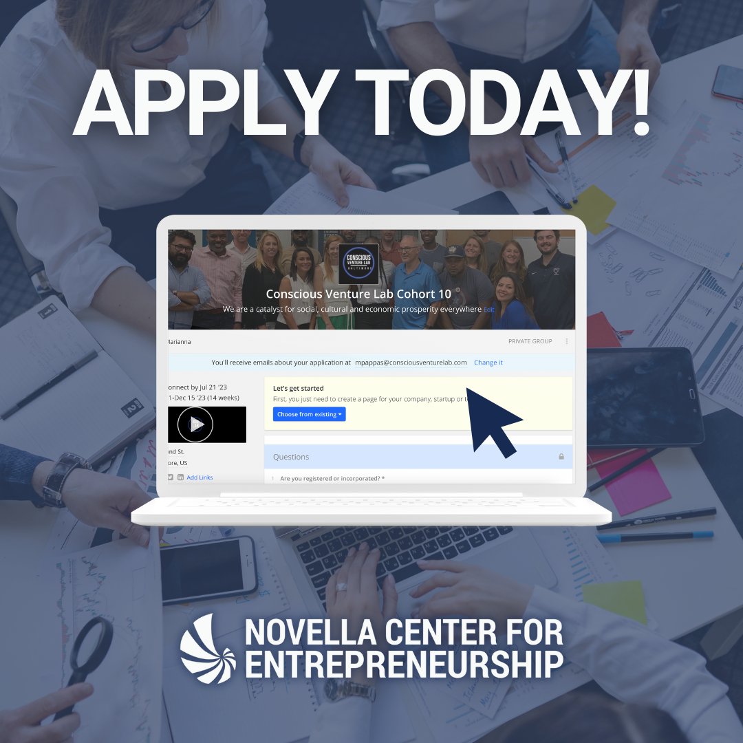 The Conscious Venture Lab Cohort 10 applications are still open for our award-winning accelerator program. Do you know an entrepreneur that could be a good fit? 💥 Applications are open until July 5th,2023! Apply using the link below. 🔗f6s.com/cvlcohort10/ap…