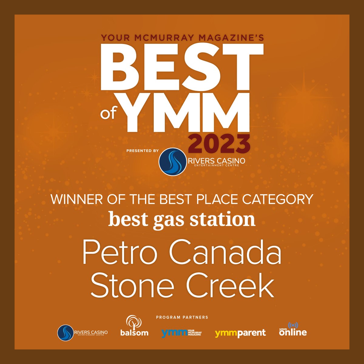 ymm_magazine's tweet photo. Congratulations to Petro Canada Stone Creek, winner of the Best Gas Station category in Best of YMM 2023, presented by Rivers Casino and Entertainment Centre! π
#BestOfYMM #BestOfYMM2023 https://t.co/oN41PbdPHH