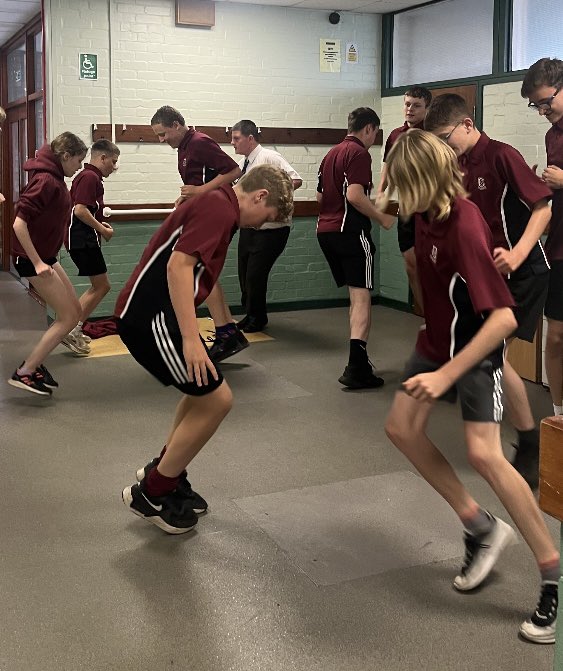 Students getting involved in ‘tutor challenges’ as part of National School Sports Week <a href="/enrichedu/">Enrich Education</a> #personaldevelopment