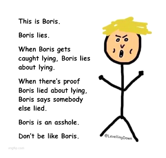 @Jacob_Rees_Mogg The Commons voted overwhelmingly in support of the report, by 354 to 7. 

The cross-party committee's report found  Johnson committed repeated offences when he said Covid rules had been followed at No 10 at all times.

A cartoon as you seem to be having problems understanding