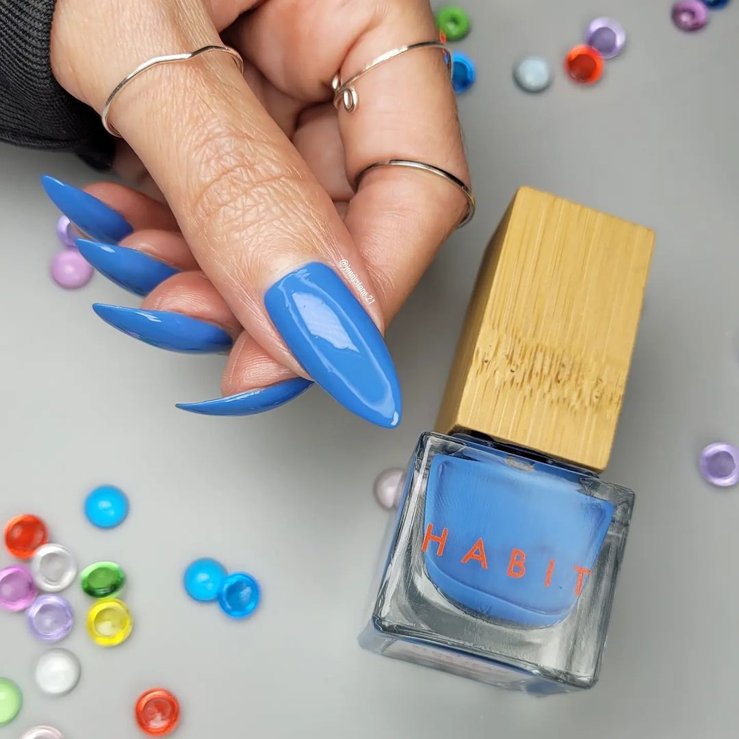 Color: 57 Blue Jean Baby Our #polish is made with a #vegan, #crueltyfree, #toxinfree formula, and infused with #Myrrh extract to improve #nail strength. Available at a #Target near you!

Model 💃: <a href="/justlucia/">justluci</a> on Instagram on Instagram