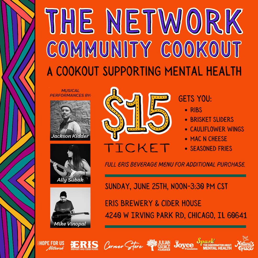 HopeForUsNet's tweet photo. THIS SUNDAY. We're throwing a PARTY & EVERYONE'S invited! πππ
π GET TICKETS NOW: https://t.co/oDv0h7spzq
JUNE 25TH β‘οΈ Food π Music πΌ Games π― Community π₯
We are hosting a #CommunityCookout at @ErisChicago with our buddies at @naturesgraceIL. https://t.co/35Yp4eKyz8