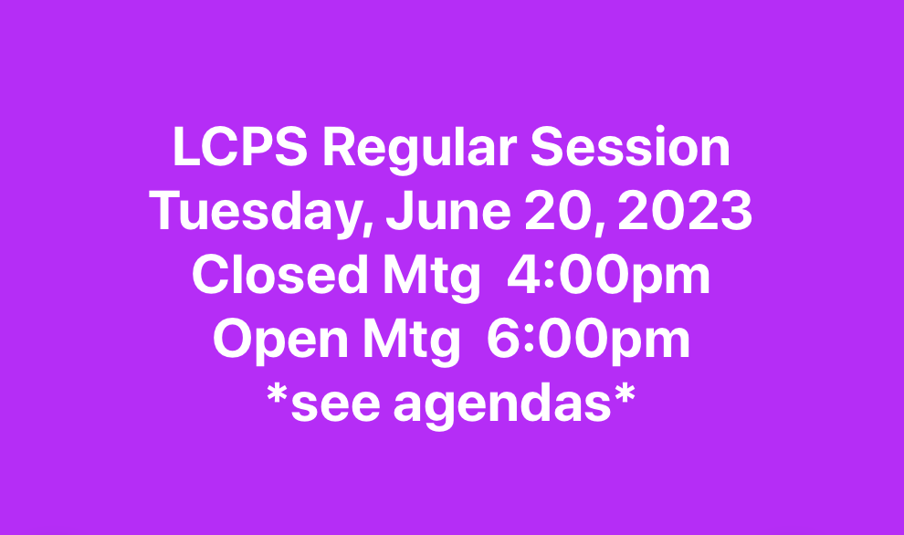 LAS CRUCES BOARD OF EDUCATION
Regular Session
Tuesday, June 20, 2023
Closed Meeting at 4:00PM | Open Meeting at 6:00PM
Dr. Karen M. Trujillo Administration Complex, Board Room
🟡AGENDA (several items of high stakeholder interest, see agendas)