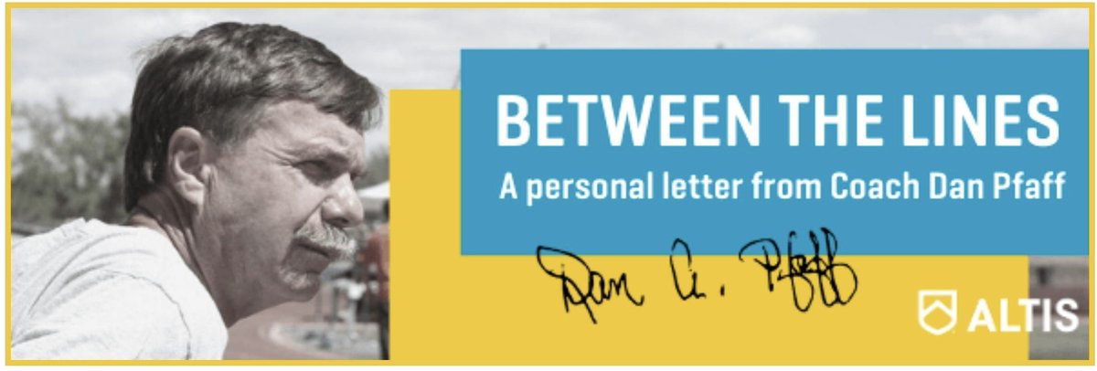 "Even after coaching multiple Olympians &amp; Olympic Medalists, the reality is that for a significant number of athletes, I had to work super-hard every day on trust within the coach-athlete relationship

Coaching is - in part - a trust project" - <a href="/PfaffSC/">dpfaff</a> 
altis.world/newsletter/