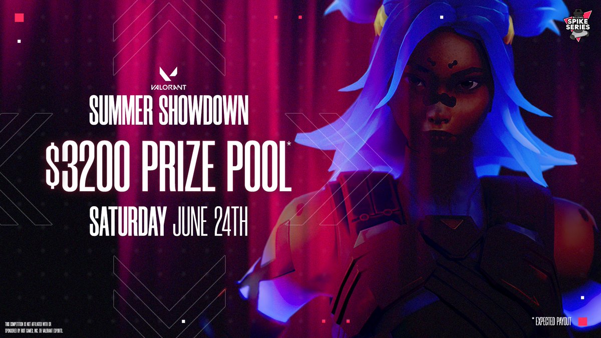 Only 5 days until we kick off our $3,200 <a href="/PlayVALORANT/">VALORANT</a> Summer Showdown!

Sign up now to secure your spot and compete in our final Spike Series event of the season on June 24th.

🔗 Registration: bit.ly/3NsOiNa
