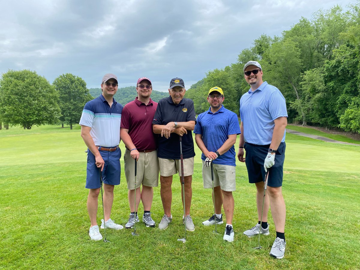 It was an honor to spend time with @HokiesFB & @Packers legend, Carroll Dale, yesterday at the @Appalachian_Law Golf Tournament.  For all that Carroll has accomplished in life, he is one of the kindest and most humble individuals I’ve ever met. The world needs more Carroll Dale.