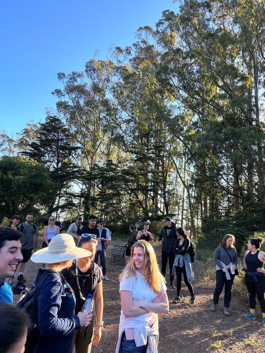 jennamchen's tweet photo. thank you @lilibustosli @zander_supafast for hosting an awesome start to the #config23 week!  60+ designers showed up for a 630am hike on mt. sutro in SF!  can't wait for more this week! @figma https://t.co/hA22D2OiX3