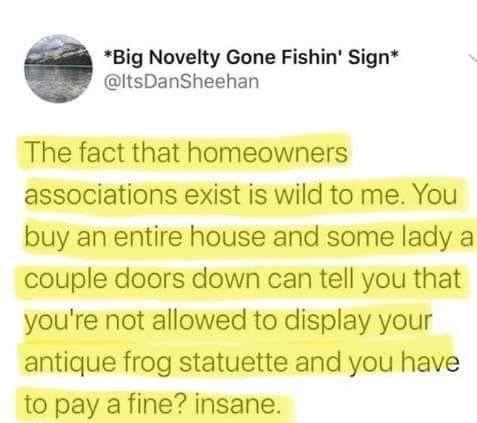 They are an unfortunate part of life, but they also keep rusted cars off front lawns so... 🤷‍♀️