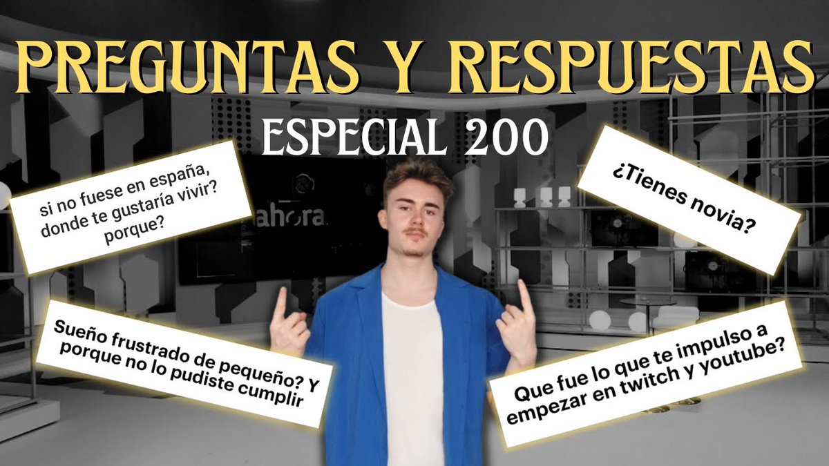 rubentll1's tweet photo. 📣NUEVO VIDEO EN EL CANAL📣🔥

PREGUNTAS Y RESPUESTAS || ESPECIAL 200

💙PASAROS Y DARLE MUCHO AMOR💙

https://t.co/mMUz92oB5c

❤🔄SE AGRADECE LA DIFUSION🔄❤

@Promo_YT #QandA #YouTuber #youtube #especial200 https://t.co/KKbnihz6Cv