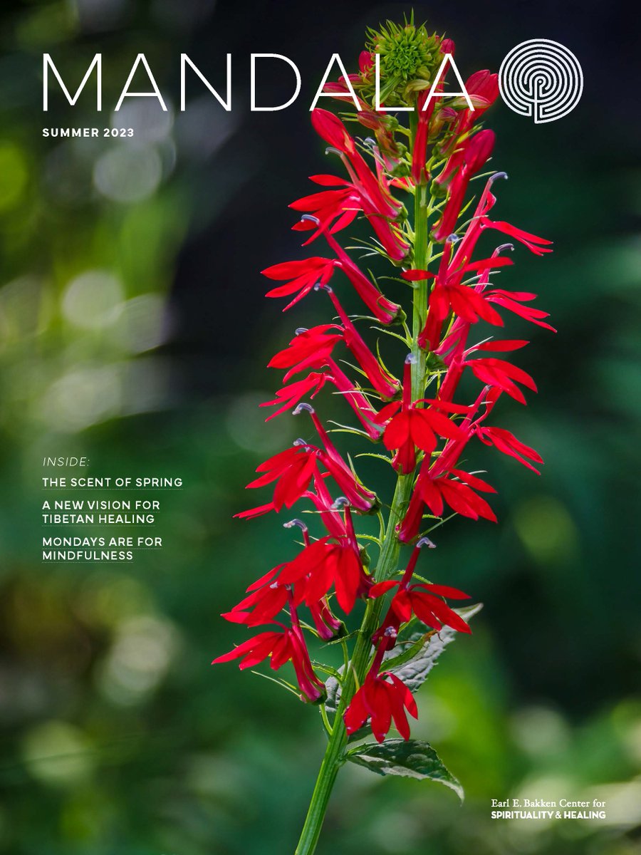 What's inside the Summer 2023 Issue of Mandala, the Center's biannual magazine? Find the articles:

🌿 The Scent of Spring
🌄 A New Vision for Tibetan Healing
🌿 Mondays are for Mindfulness
and more!

Read z.umn.edu/MandalaSummer2…