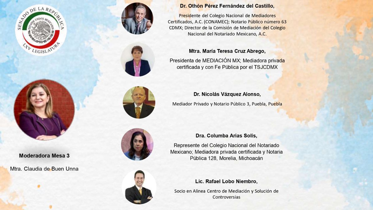 senadomexicano's tweet photo. Así como los perfiles de las y los participantes durante dicho evento. 👇🏼 https://t.co/cuVkuZ2QiU