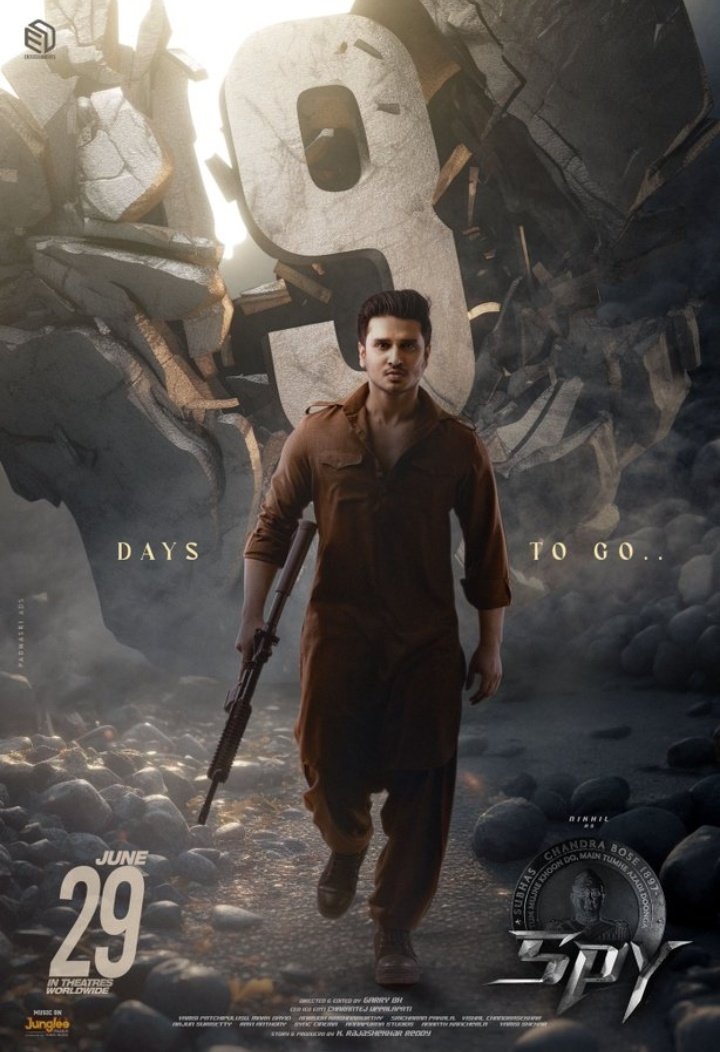 CinemaRampage's tweet photo. #Nikhil - #SPY In 9 days, 'India's best kept secret' will unfold on the big screen. 
 June 29th💥

#IndiasBestKeptSecret 🇮🇳

@actor_Nikhil @Ishmenon @Garrybh88 @tej_uppalapati #Edentertainment @Composer_Vishal @SricharanPakala #NikhilSiddhartha #SpyMovie https://t.co/Y51CxdOk8y