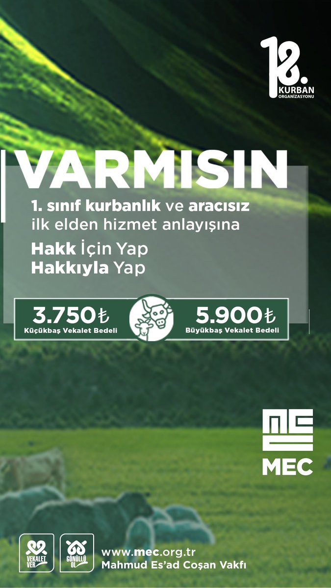Maddî ve mânevî her türlü yakınlığı ve yakın olmayı kuşatacak bir anlam yelpazesine sahip olan kurbanın gölgesi üzerimize düştü.

#HakkıylaKurban