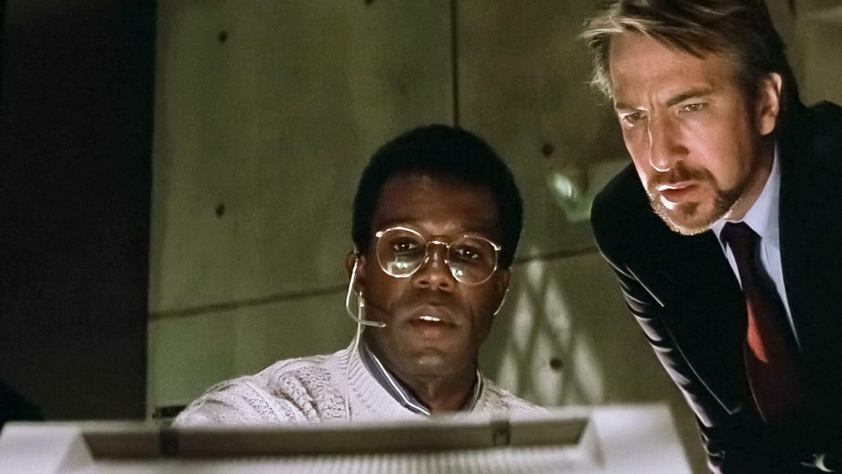 dhevans77's tweet photo. When you've watched as many films as I have, it's always surprising when I'm shocked I didn't realise it's the same actor in two different movies. 
Clarence Gilyard Jr. was Sundown in Top Gun and Theo in Die Hard. #SameActor https://t.co/GKBlaj5G9L