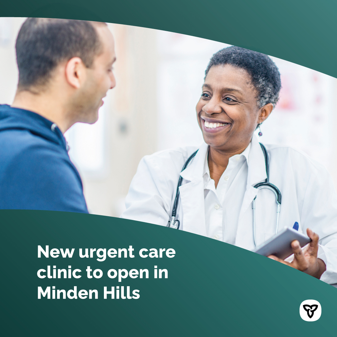 ONThealth's tweet photo. Ontario is providing funding to the Kawartha North Family Health Team to open an urgent care clinic in Minden Hills to help connect residents to urgent care close to home.

Learn more: https://t.co/VVvxFFwHrq https://t.co/ZckqEVjwrt