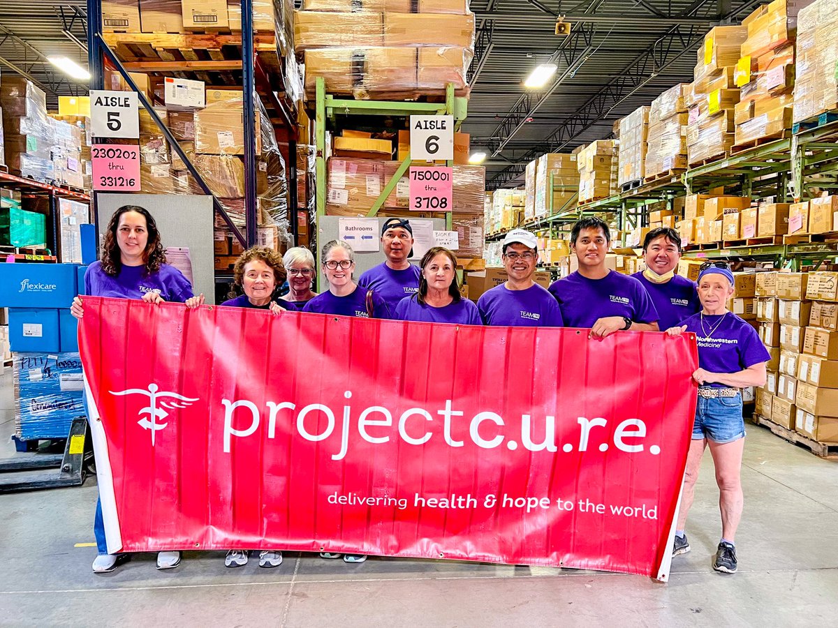 @northwesternmedicine #surgicalstaff comes in to Project C.U.R.E. #Chicago regularly to build #surgicalkits for loads. 🙌🏾 working to pack surgical supplies for a container destined for #Niger to treat preventable blindness, we're grateful for #NorthwesternMedicine’s help!