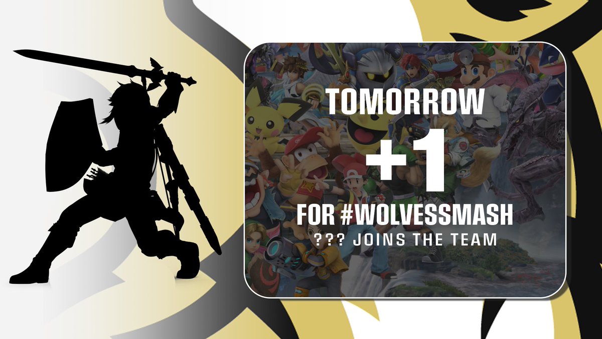 WolvesSSB's tweet photo. We are getting really close to completing our #WolvesSmash team..

Someone joins the team tomorrow!

#KeepHowling https://t.co/If0cGnLd5v