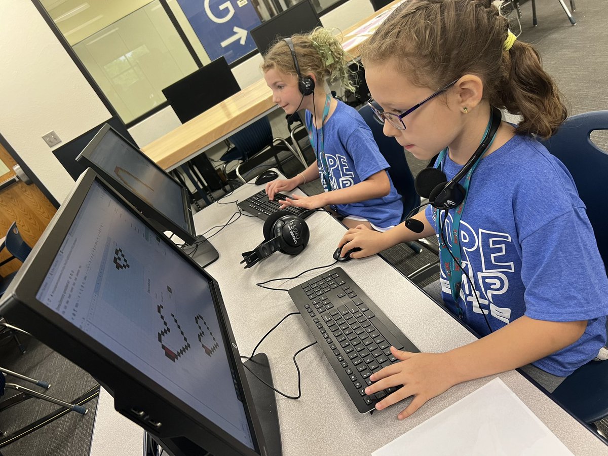 MrsAColwell's tweet image. Day 2 of #misdSCOPE Camp Create was so much fun! Our campers were so excited to return &amp;amp; continue their projects. I saw theater games &amp;amp; prop creations, pixel art with conditional formatting, story creation with fantastical characters, &amp;amp; #cardboardchallenge arcade games! #mymisd
