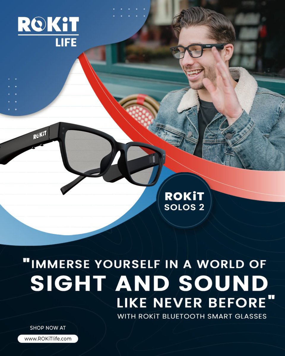 ROKiT Smart Audio Glasses combine style, convenience, and exceptional audio quality. 
Log on to ROKiTLife.com Right NOW!!

.
.
.
.
.
.
.
.
#smartaudio #audiotechnology #audioglasses #audiotech #smartglasses #smartglass #smartgadget #smarttechnology #smarteyewear