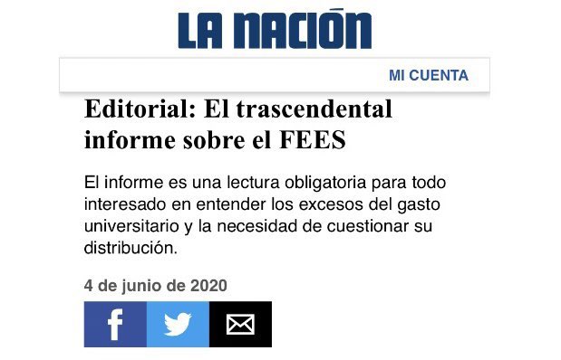 marcar71's tweet photo. Por lo visto La Nación @nacion cambiará su línea crítica del gasto universitario, abusos, privilegios y distribución del FEES. Hace 3 años apoyaba a los diputados que aprobaron el informe sobre el FEES. Ahora señala a los que no “saludan” a los manifestantes. https://t.co/W66zY3lDpu
