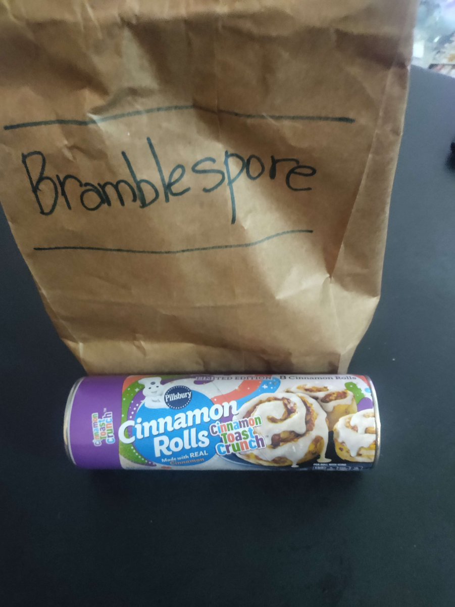 OurCrittyPod's tweet photo. So it looks like someone close to home heard us jokingly plead for cinnamon rolls and left this for Aaron at work.  This is fantastic! https://t.co/1Lks0BggFu