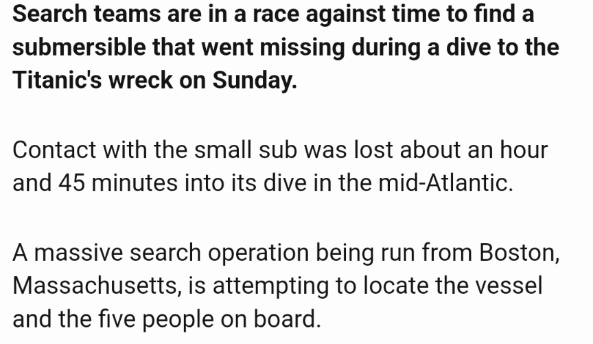 tek_nikel54's tweet image. 🗞️ #HamishHarding, #ShahzadaDawood and #son #SulemanDawood: #Who is #onboard #Titanic #Submersible? 🌹 

#AtlanticOcean #Boston #Massachusetts #IdiotnWitch🧹
📽️ @ONeIndiaNews dai.ly/x8lwqeh
📷bbc.com/news/uk-659555…