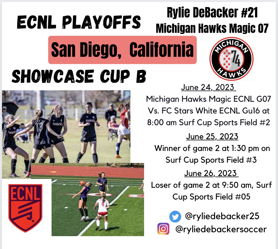 Headed to ECNL Playoffs in San Diego, California 🌴⚽️ #ecnl #ecnlgirls #michiganhawkssoccer #gvsusoccer #ferrisstatesoccer #michiganstatesoccer #arizonastatesoccer #uofasoccer #bowlinggreensoccer