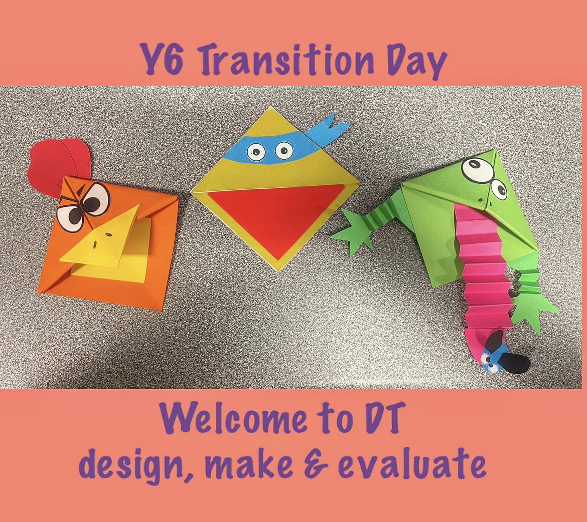 👋🏻Welcome to @Outwood_Valley Y6! 

We hope you enjoyed making your animal bookmarks today in DT. 
You all did fantastically well! ⭐️

Looking forward to seeing you in September 💜 

#transitionday #y6 #y7 #school #secondaryschool #OAV #september #DT #bookmark #bookworm