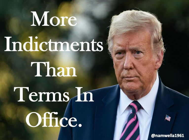 Getting prosecuted for his crimes & corruption is an experience Trump never thought he would go through.

It's always fun watching someone who thought his white privilege put him above the law, find out he's not.
#ProudBlue #TrumpIsATraitor #TrumpForPrison2024