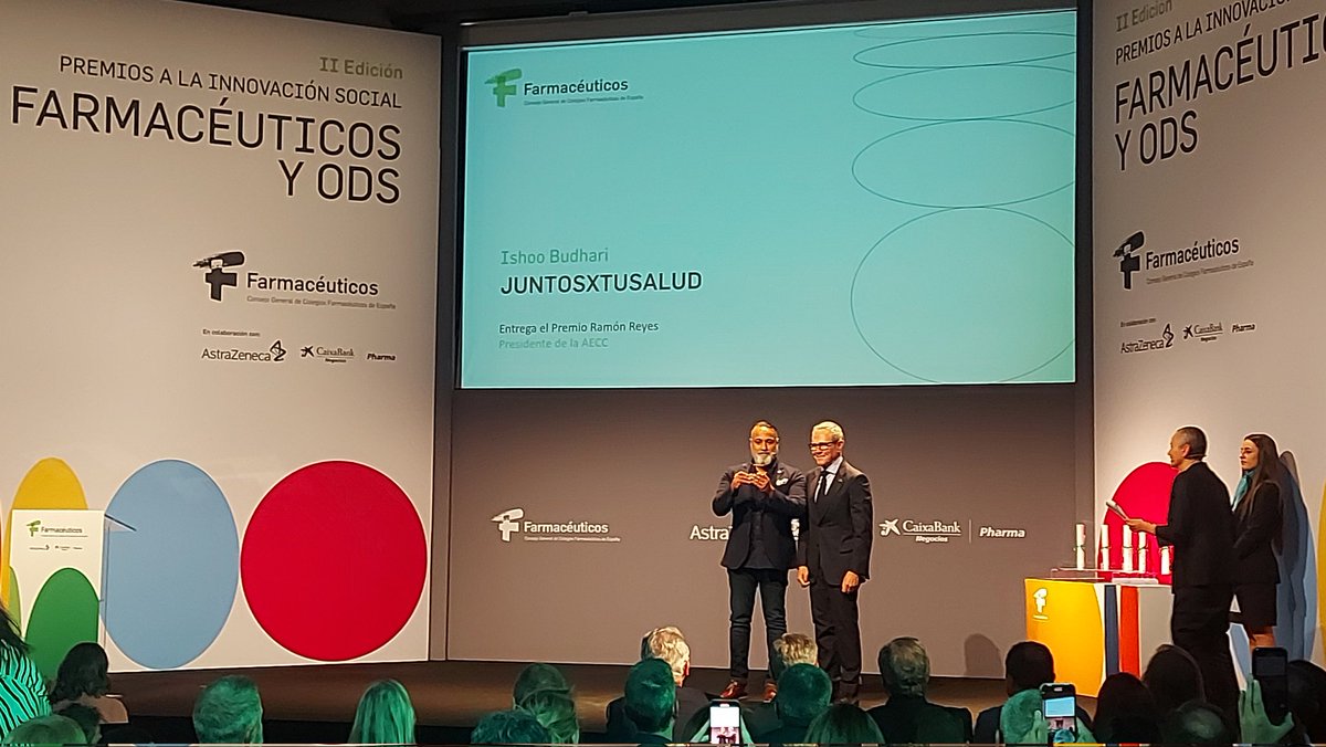 El primer Premio en la Categoría Social Farmacéuticos es para el proyectos <a href="/JUNTOSXTUSALUD/">JuntosXTuSalud</a> presentado por Ishoo Budhari, de Santa Cruz de Tenerife
#FarmacéuticosyODS #FarmaciaSocial