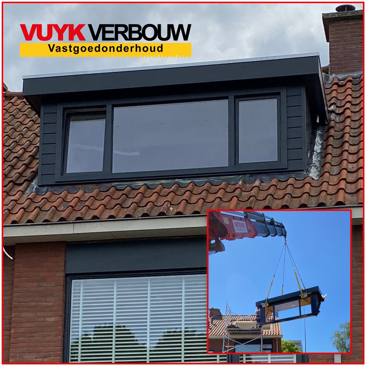 Deze #prefab #dakkapel hebben wij geplaatst in #Vlaardingen🏡.

Voordelen van kant en klaar een dakkapel hijsen: 
✅ veiliger werken 
✅ minder afhankelijk van het weer  
✅ sneller klaar bij de klant, omdat we aan de zaak al veel doen  

Ook interesse? Neem contact met ons op.