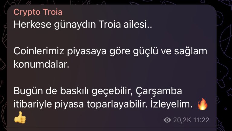 Çarşamba beklediğim toparlanma Salı akşamı itibariyle başlamış görünüyor. #Bitcoin buralarda oyalansın, çok bekledik seni kral. Mutlu olmayı hak ediyoruz! 🔥👇